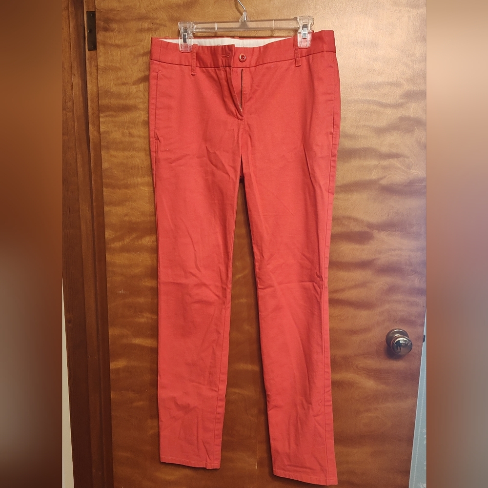 J. Crew Coral Straight Leg Pants Size 6